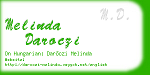 melinda daroczi business card